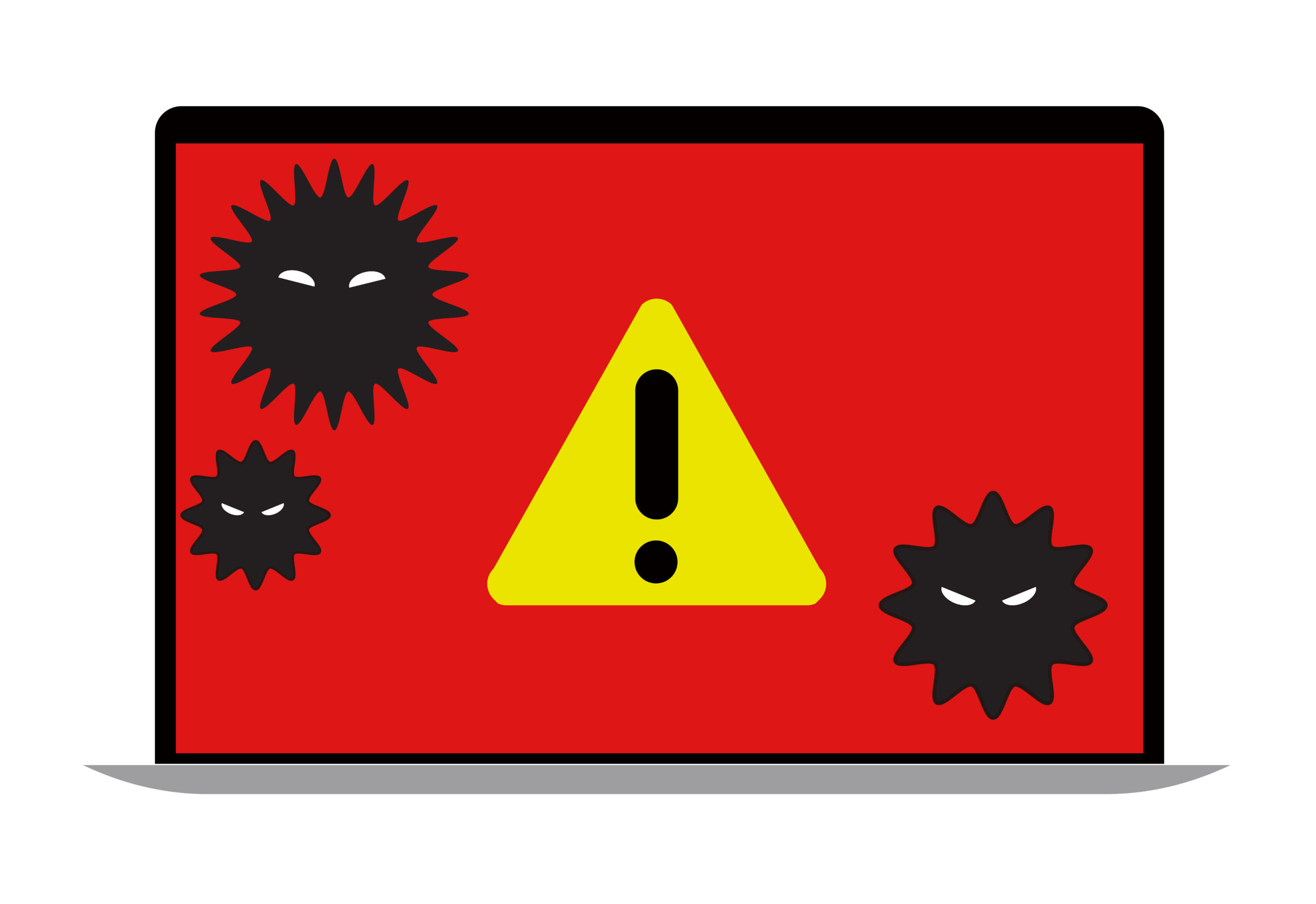 マルウェアウイルスに感染したパソコン マルウェアウイルスに感染したパソコン