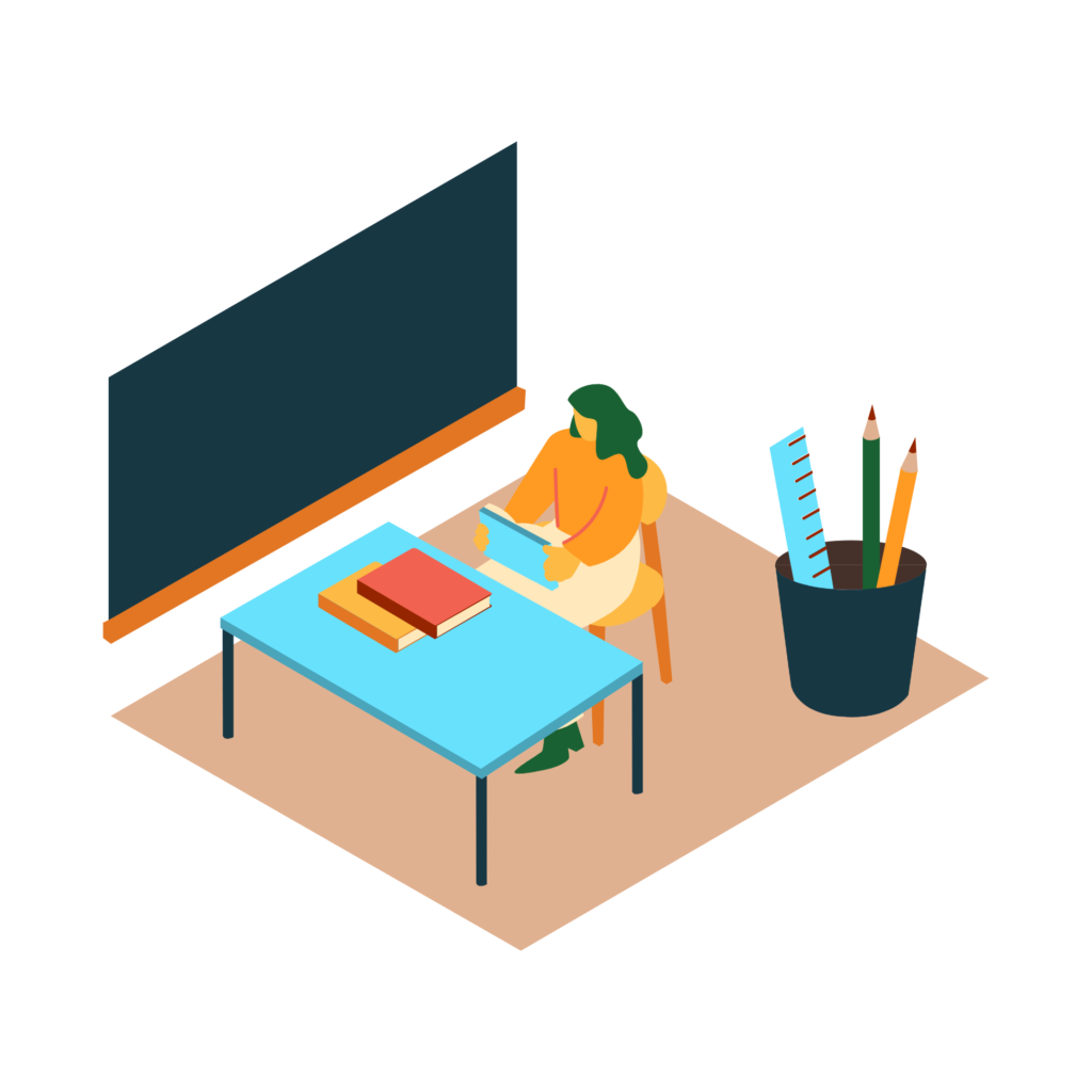 教育を受ける人